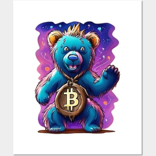 bear bitcoin market Posters and Art